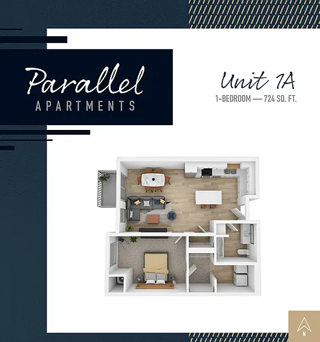 Floor plan 1A - 1 Bedroom