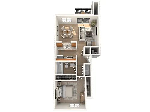 Floor plan One Bed One Bath