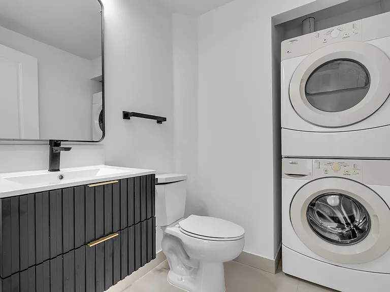 1/2 bath with washer and dryer
