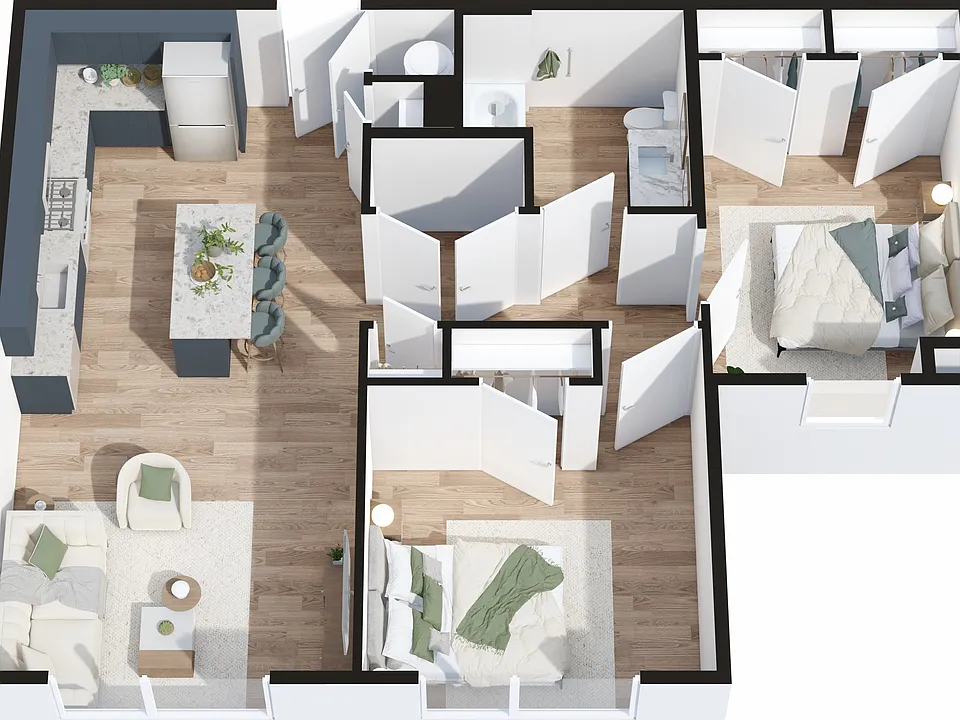 2 BR Floor plan
