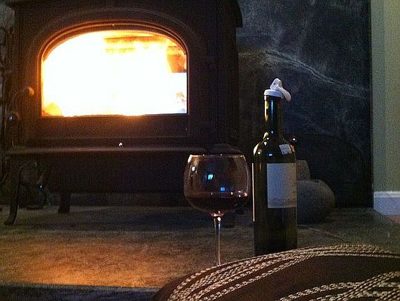 Relaxing by Wood Stove