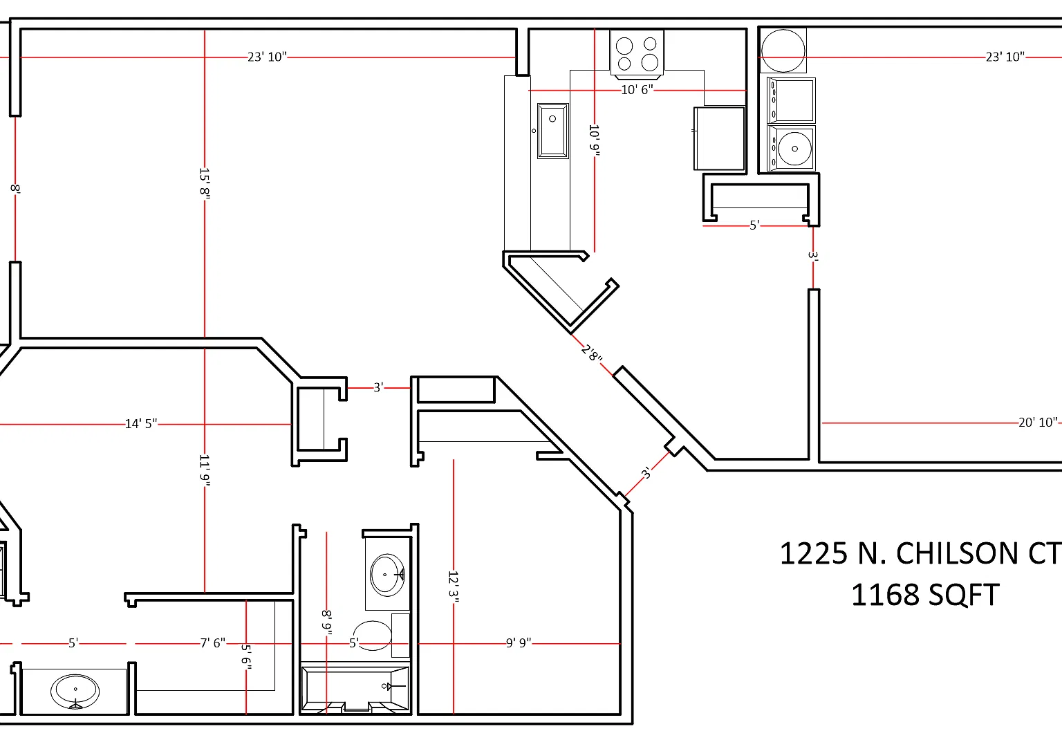 2 bed, 1168 sqft, $2,300 — Photo 3