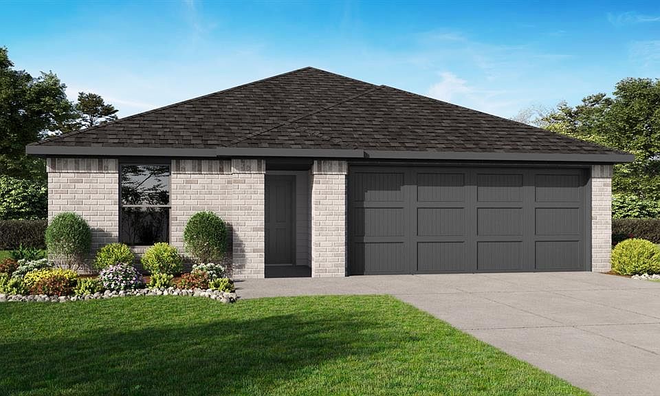 Front Elevation-D.R. Horton''s Ellis floor plan elevation-A-All Home and community information, including pricing, included features, terms, availability and amenities, are subject to change at any time without notice or obligation. All Drawings, pictures, photographs, video, square footages, floor plans, elevations, features, colors and sizes are approximate for illustration purposes only and will vary from the homes as built.