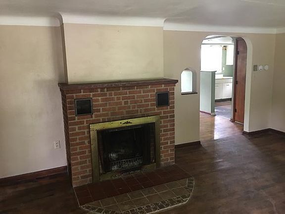 living room with fireplace