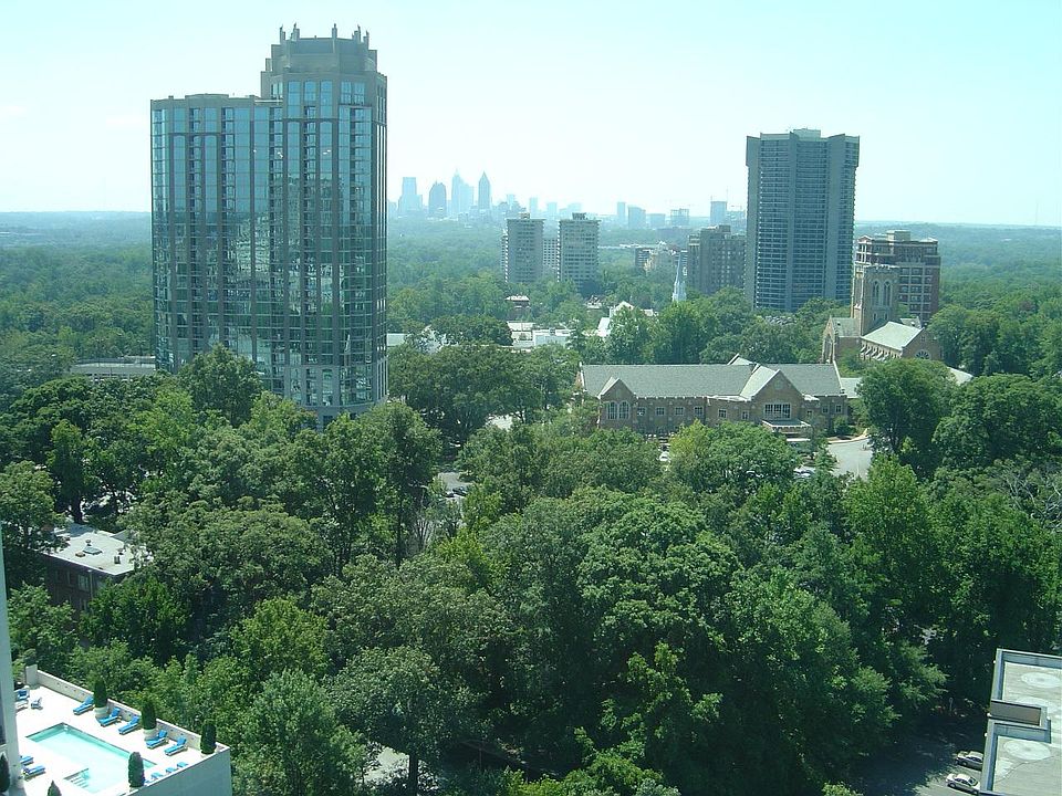 Looking out the window toward midtown/down town.