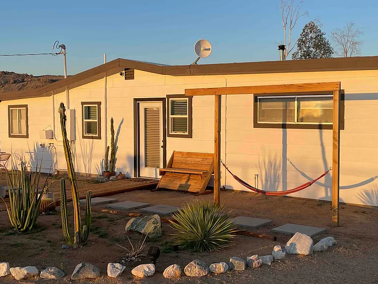Both cactus gardens are maintained by gray water from the house.