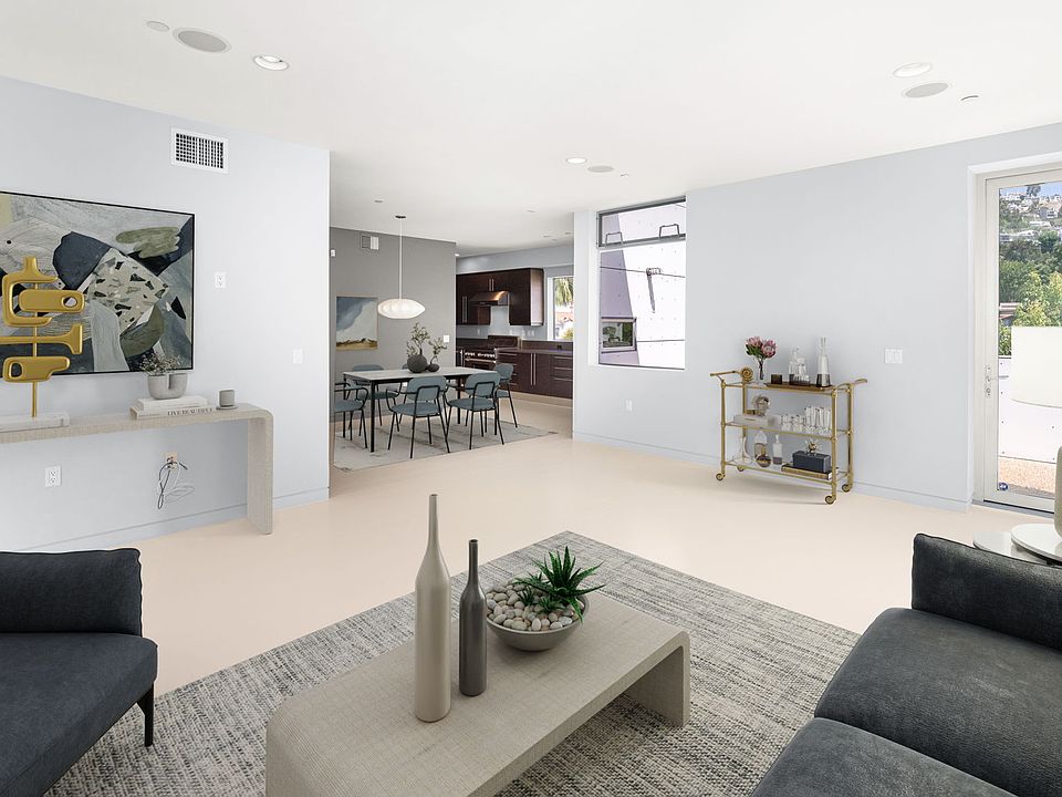 Living room/dining room - digitally staged