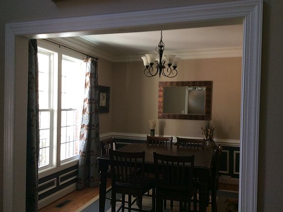 Spacious dining room.