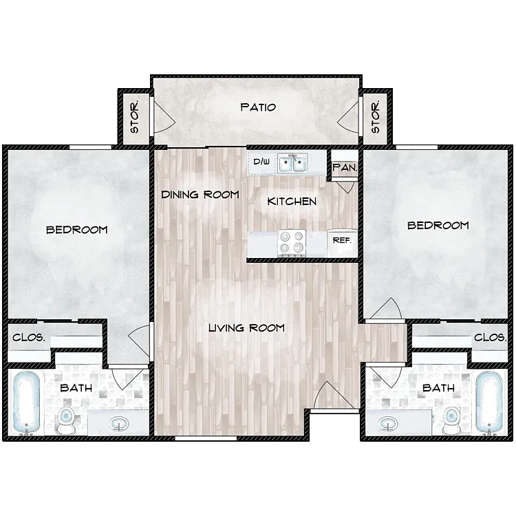 Floor plan 2 Bedroom