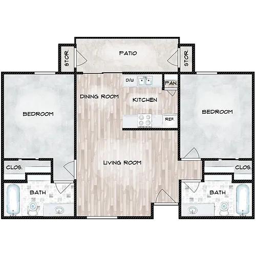 Floor plan 2 Bedroom