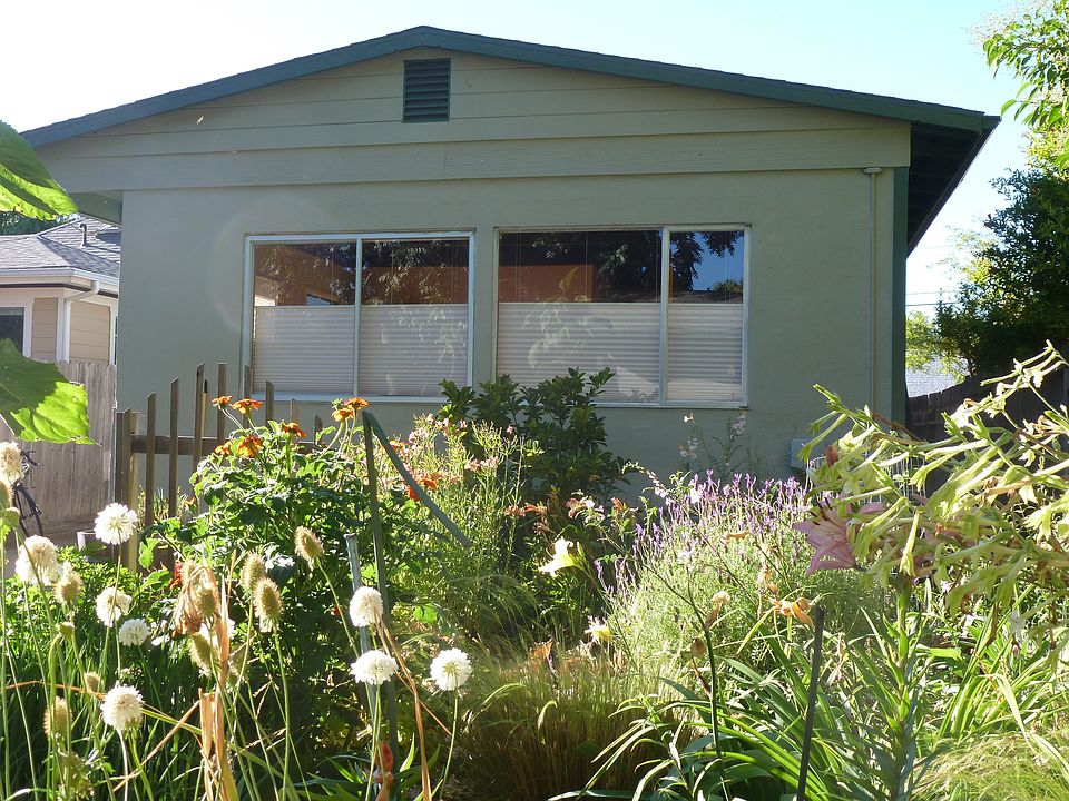 View of apartment from garden