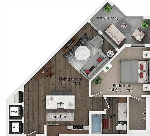 A4 | One Bedroom Floor Plan A4 | One Bedroom Floor Plan