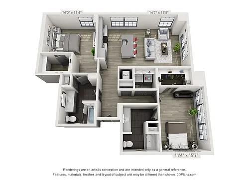 Floor plan 2C