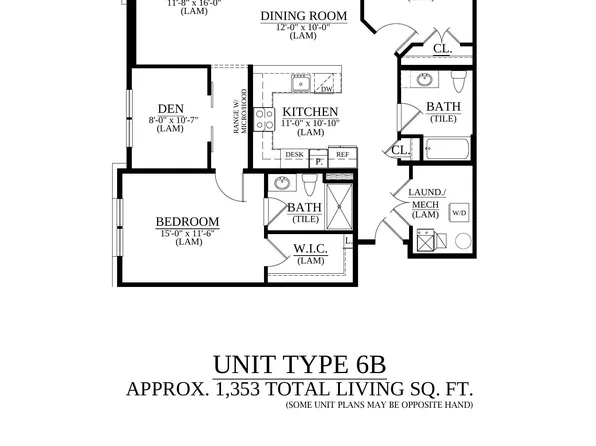 UNIT TYPE 6B Plan, Springside Lofts