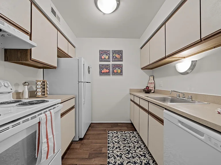 Bright kitchen at Westwood Village Apartments in Westland, MI