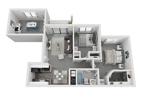 Floor plan The Delaware with Office