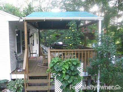 Back porch with awning
