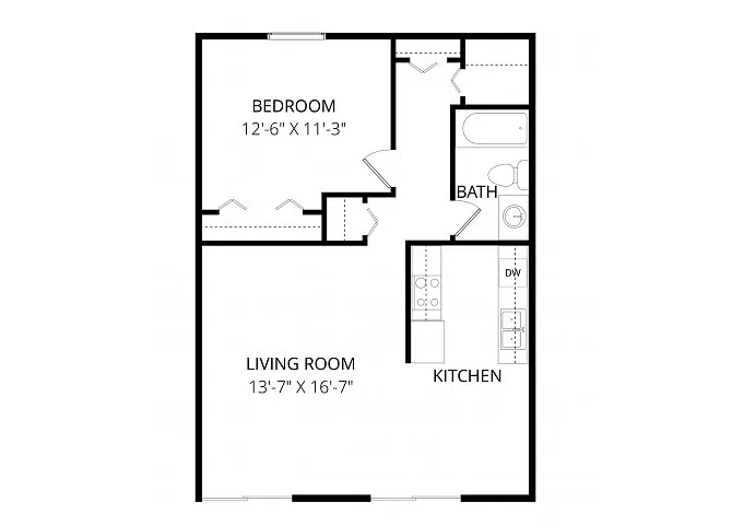 Floor plan 1 Bedroom