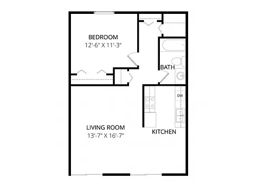 Floor plan 1 Bedroom