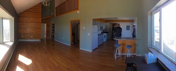 Kitchen and living room
