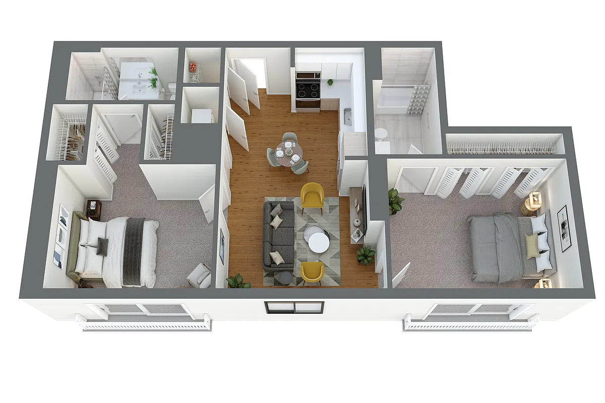 Floor plan B10 2 Bed/2 Bath