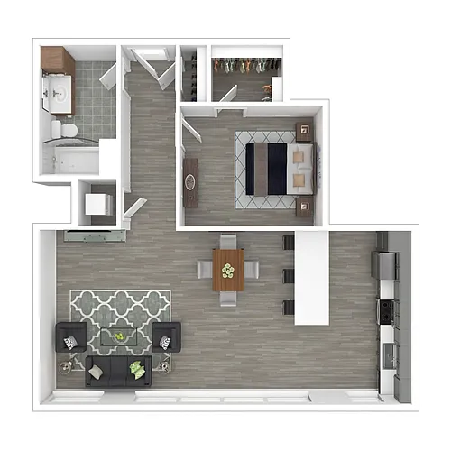 Floor plan 1 Bedroom