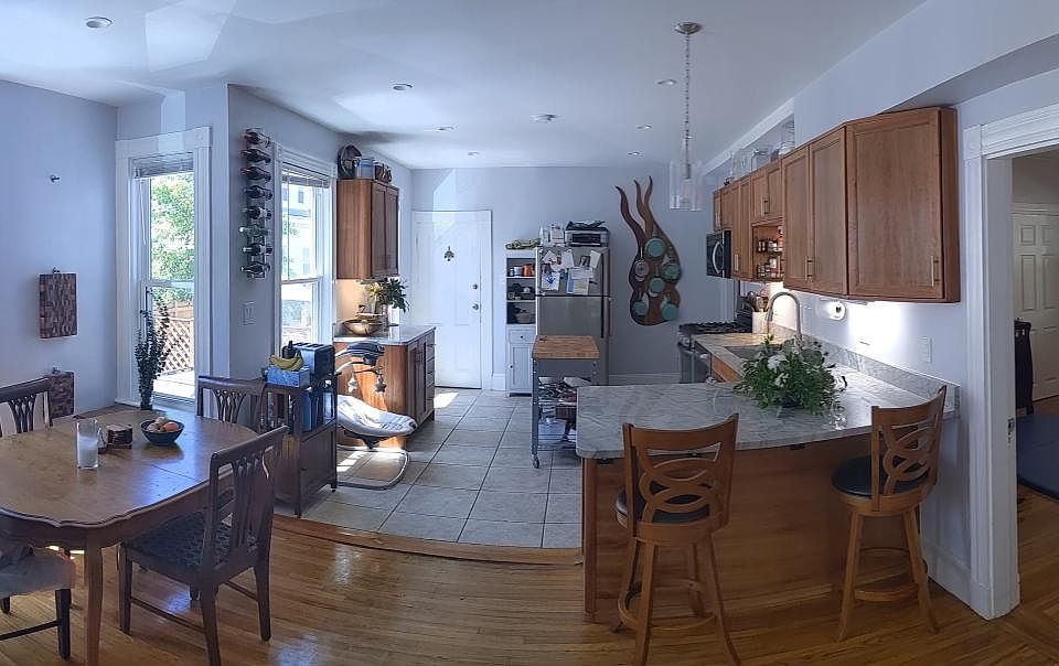 Dining room and kitchen