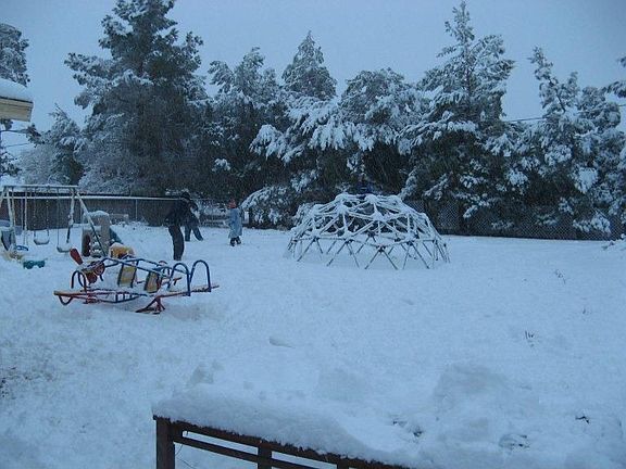 Huge back yard w/ chain link fence