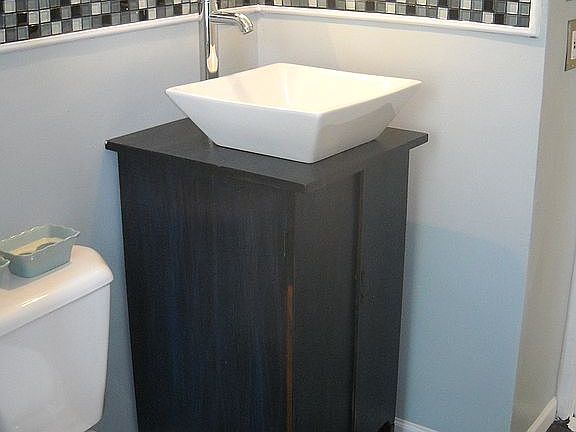 Bath Down: Slate Floor!