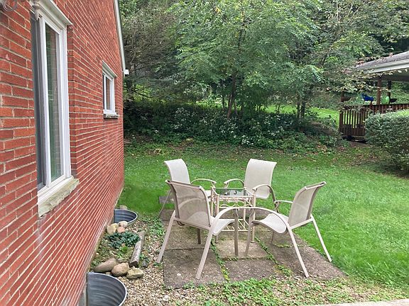 Outdoor space. Comfortable patio furniture.