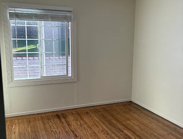 Rear bedroom with finished flooring