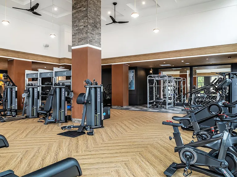 State-of-the-art fitness center with strength and cardio equipment