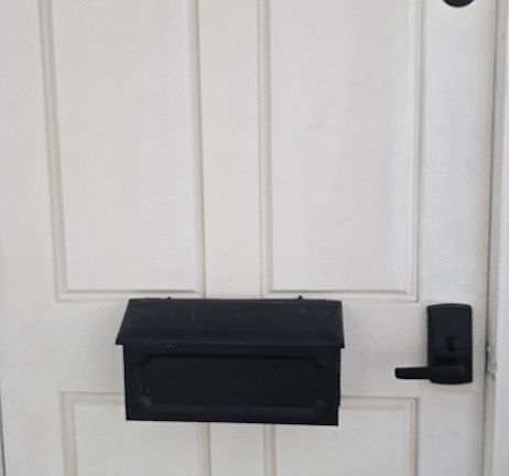 Front door mail slot convenience.