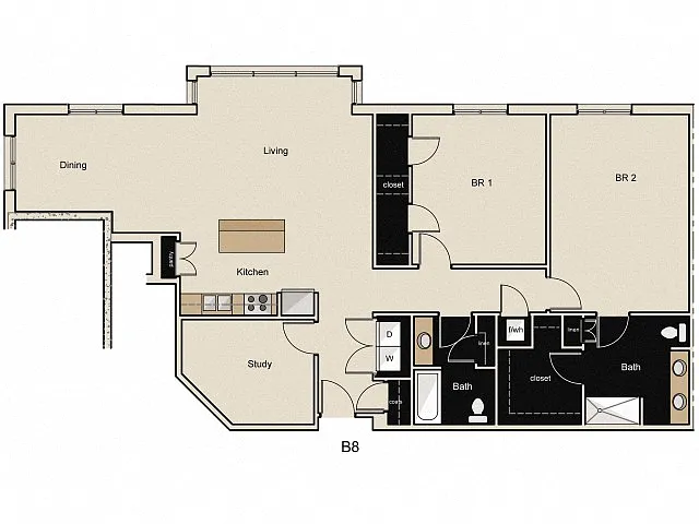 Floor plan B8