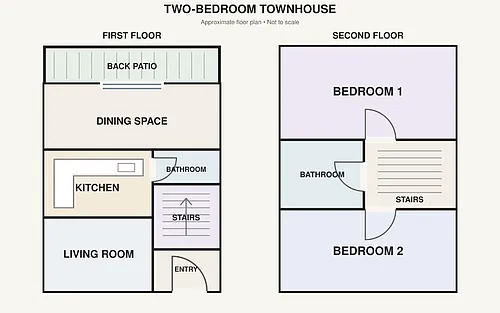 Floor plan Two Bedroom Townhouse
