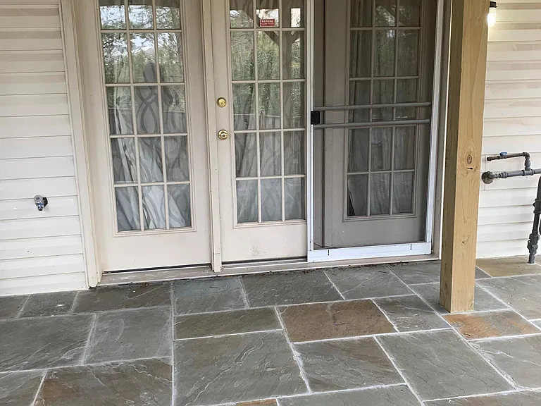Patio entry from basement