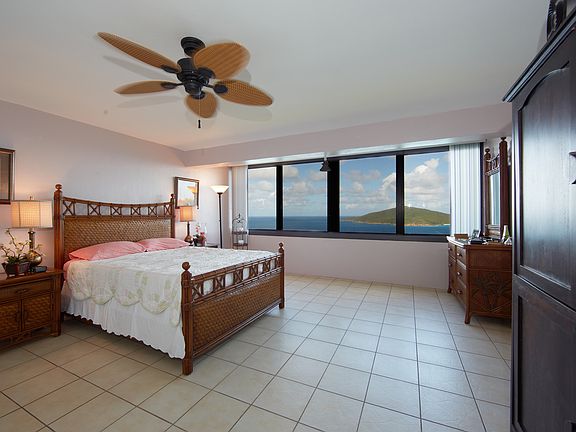 Bedroom and view of Island