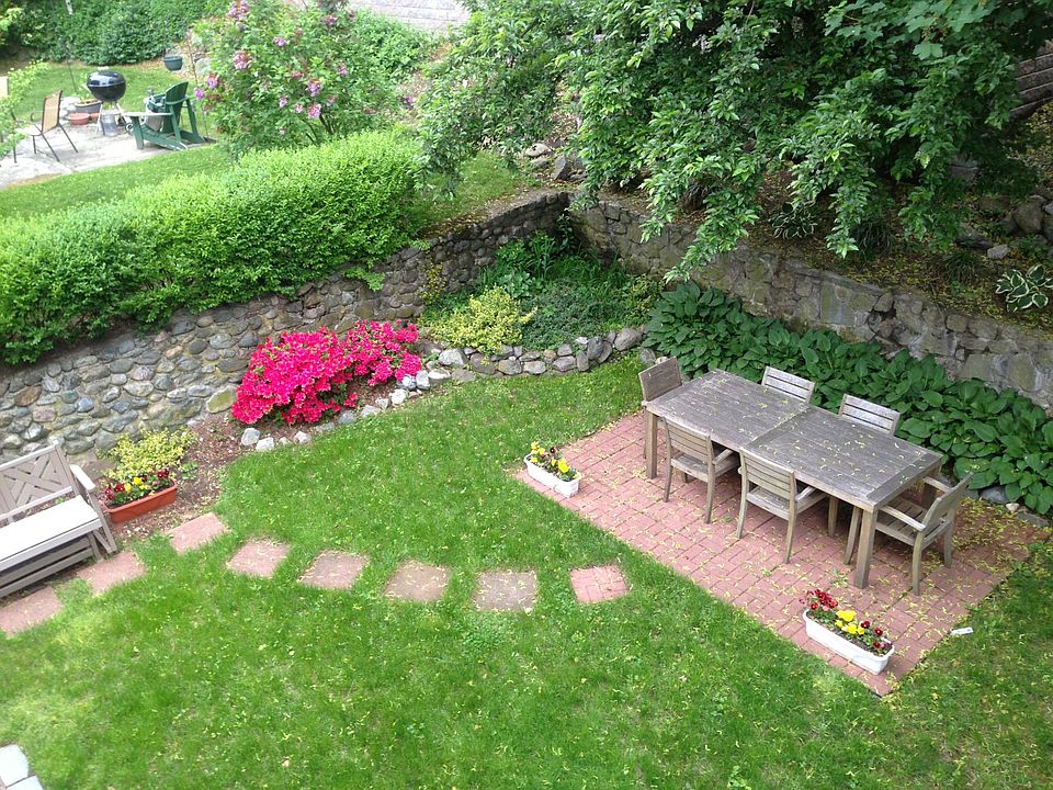 Welcome to your backyard oasis with bench and table/chairs