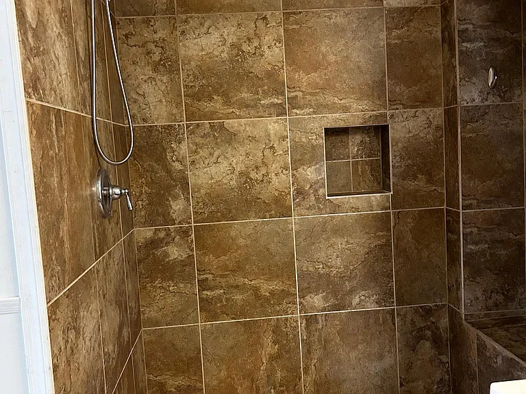 Master bathroom walk in shower