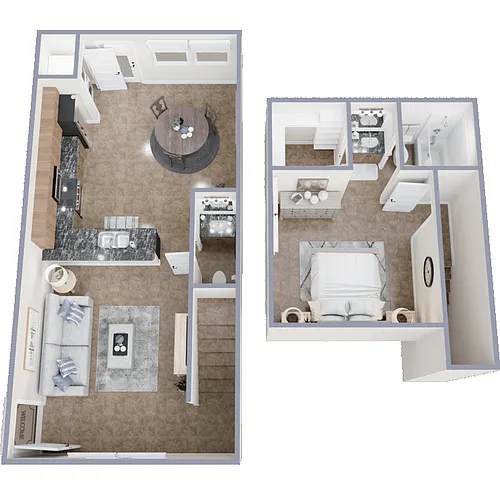 Floor plan 1/1.5 TH