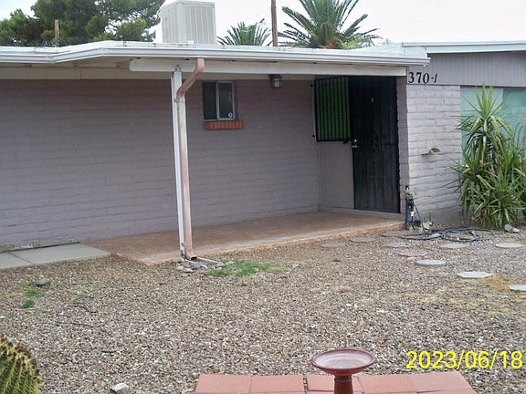 Front view and entry door.