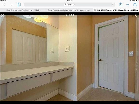 Vanity in the master bedroom