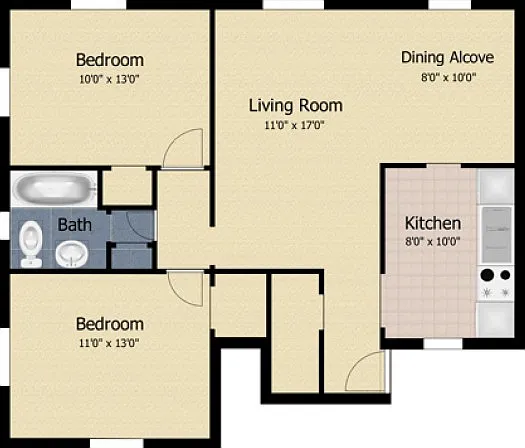2 Bedroom 2 Bedroom