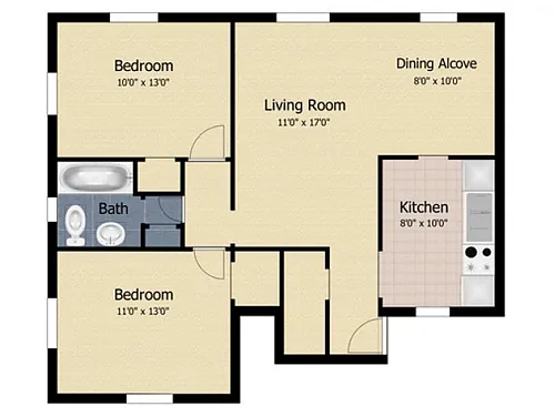 Floor plan 2 Bedroom