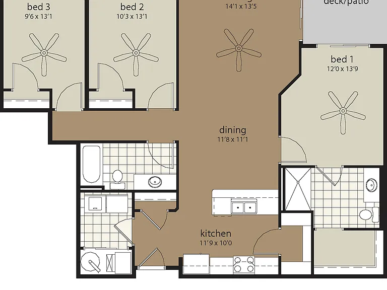 3A Bdrm- 6310 Bldg 3A Bdrm- 6310 Bldg