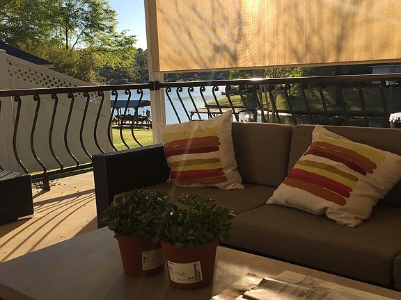 Patio w/ custom shades