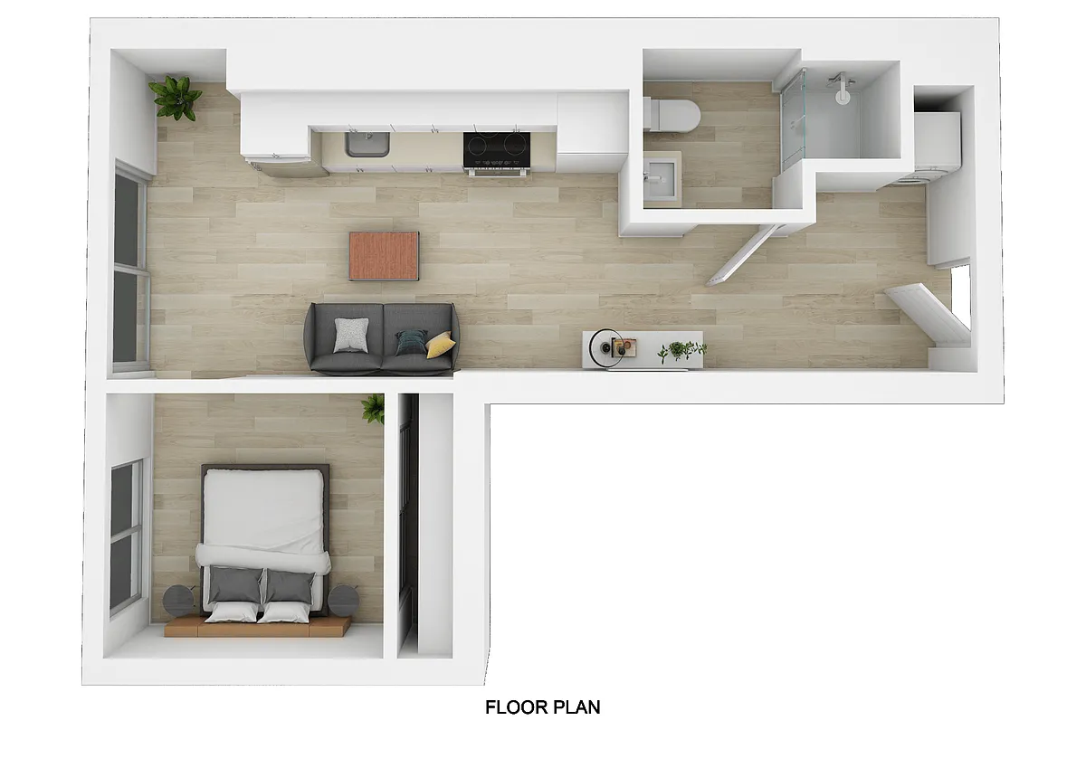 Floor plan 1X1 B