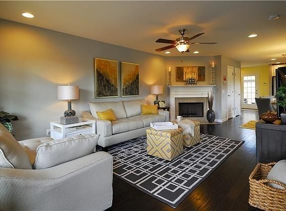Beautiful living room! So much space for furniture and guests.