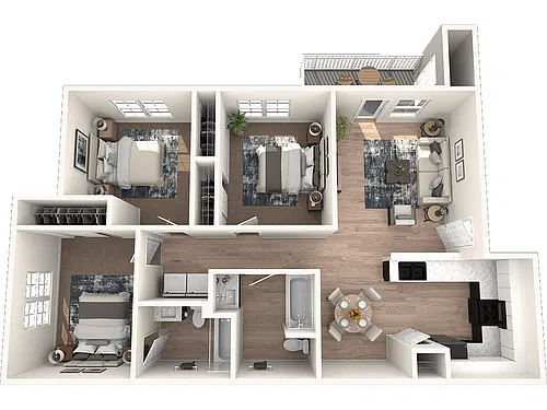 Floor plan 3x2 Lewis