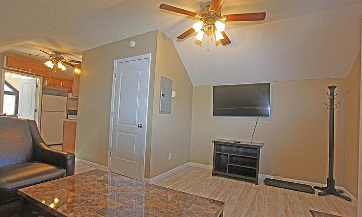 Living room table and TV